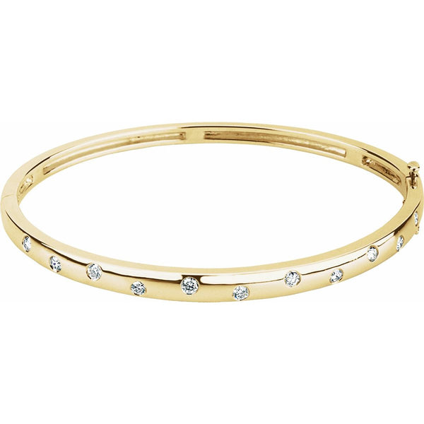Accented Hinged Bangle Bracelet (3.9 Mm) - Series 60890
