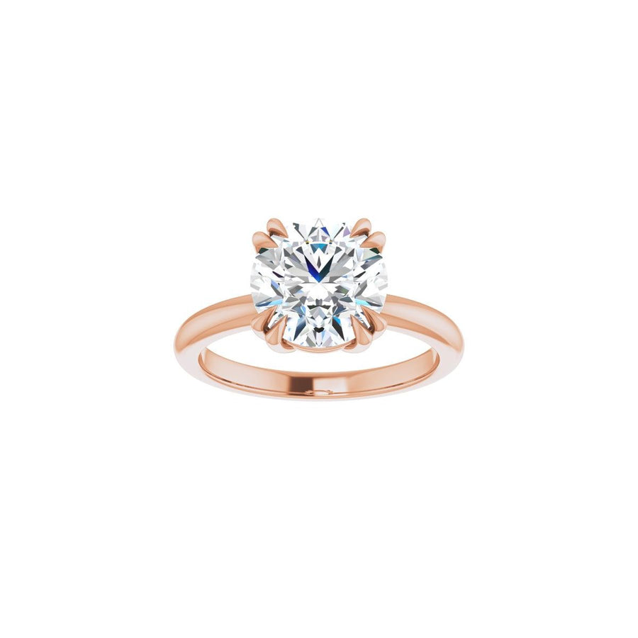 Round Double Claw-Prong Solitaire Engagement Ring Mounting - gallery - Series 123989