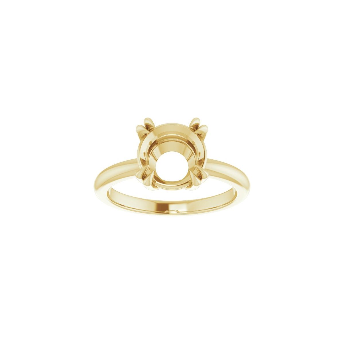Round Double Claw-Prong Solitaire Engagement Ring Mounting - gallery - Series 123989