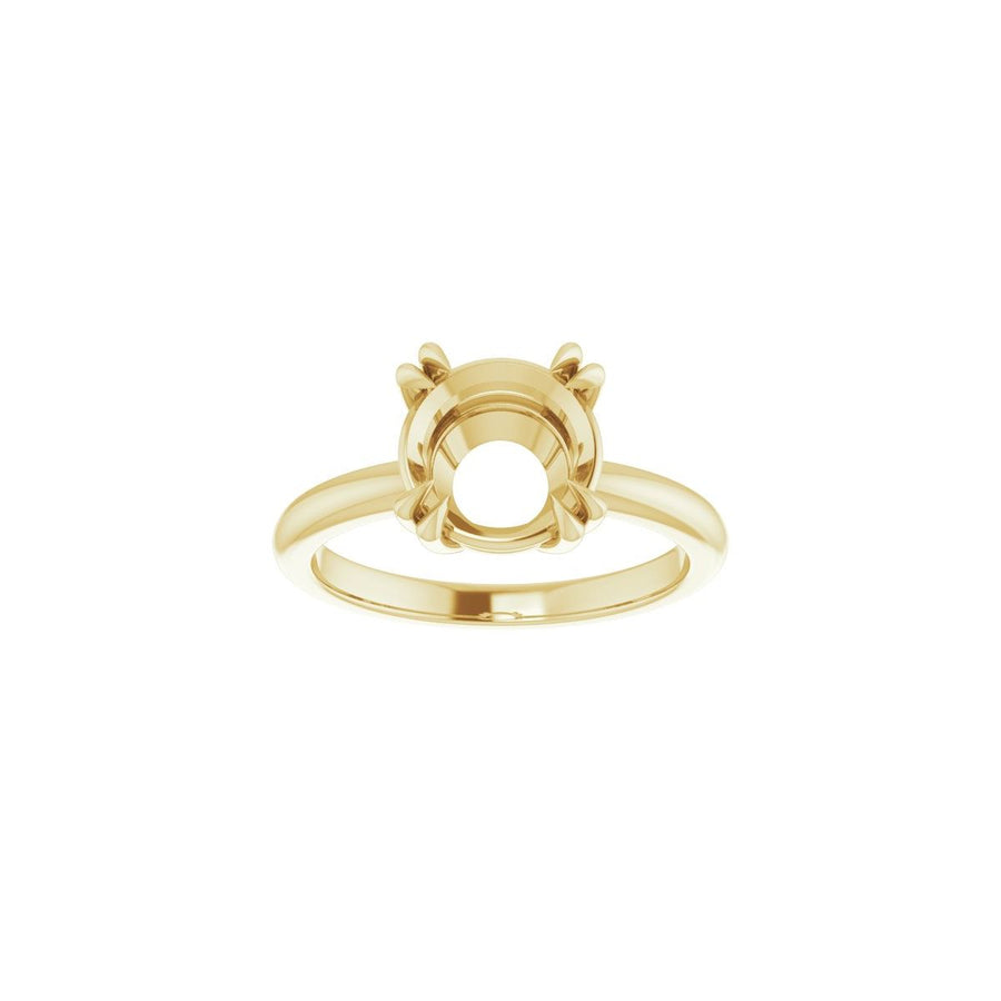 Round Double Claw-Prong Solitaire Engagement Ring Mounting - gallery - Series 123989