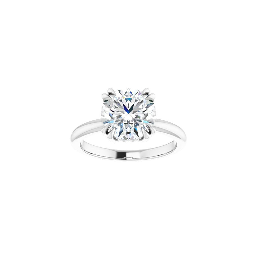 Round Double Claw-Prong Solitaire Engagement Ring Mounting - gallery - Series 123989