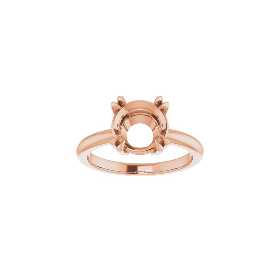 Round Double Claw-Prong Solitaire Engagement Ring Mounting - gallery - Series 123989