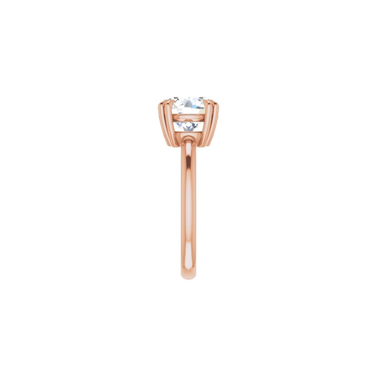 Round Double Claw-Prong Solitaire Engagement Ring Mounting - gallery - Series 123989