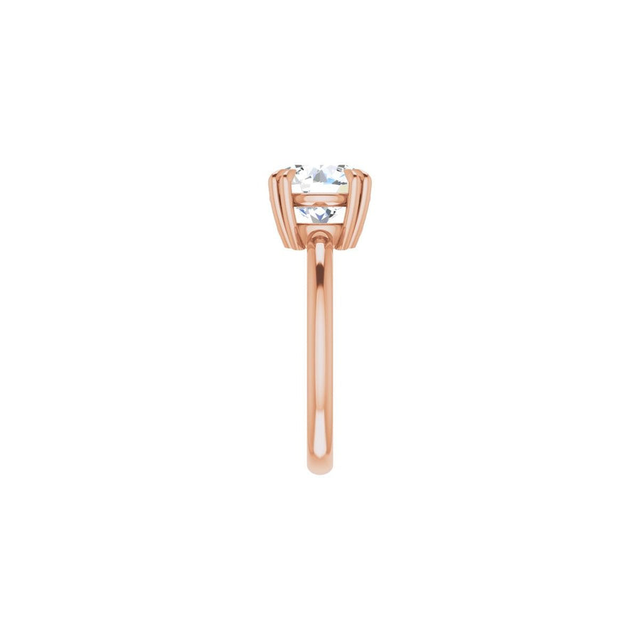Round Double Claw-Prong Solitaire Engagement Ring Mounting - gallery - Series 123989
