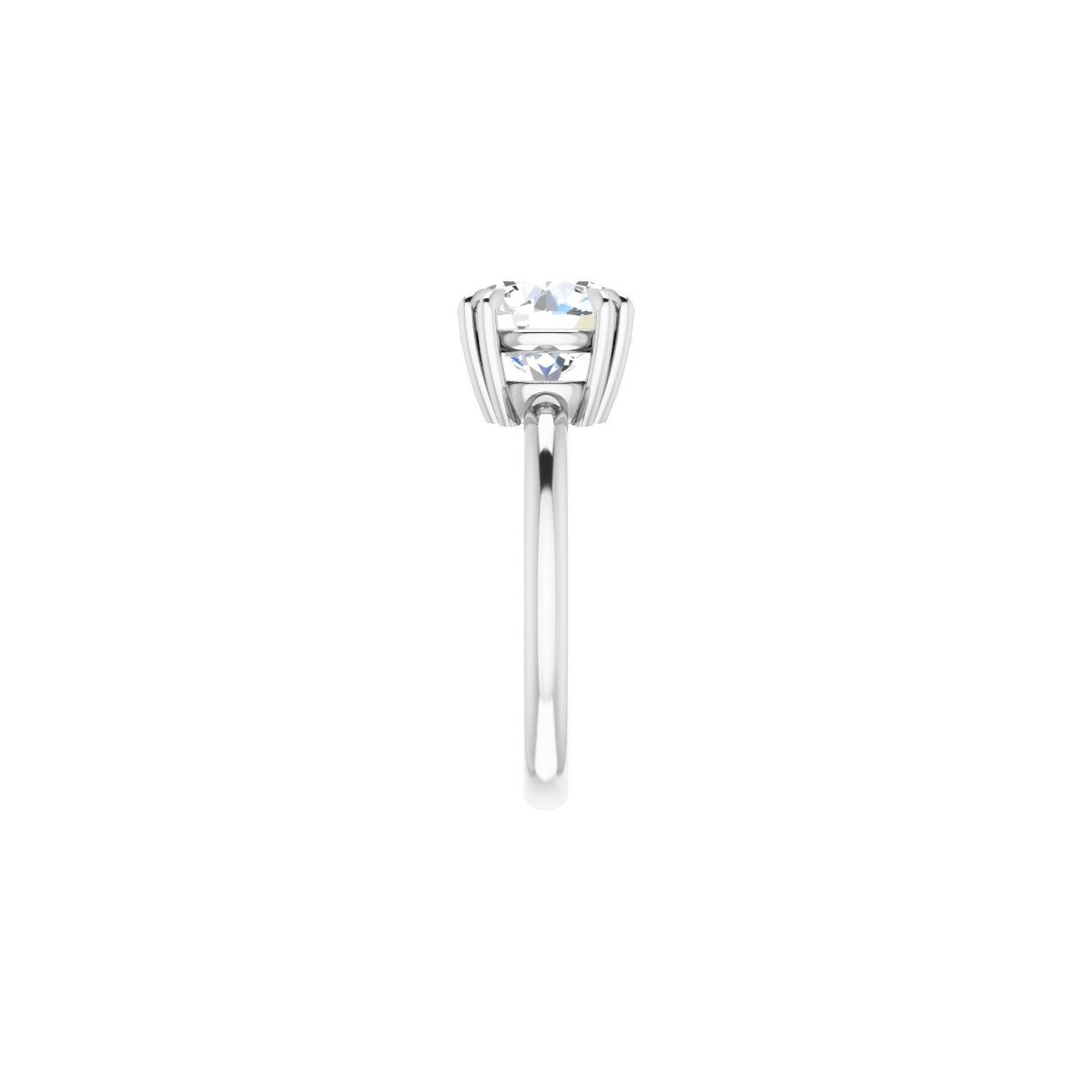 Round Double Claw-Prong Solitaire Engagement Ring Mounting - gallery - Series 123989