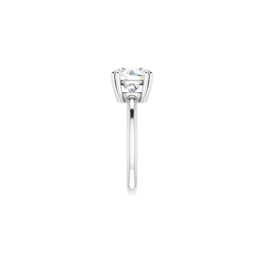 Round Double Claw-Prong Solitaire Engagement Ring Mounting - gallery - Series 123989