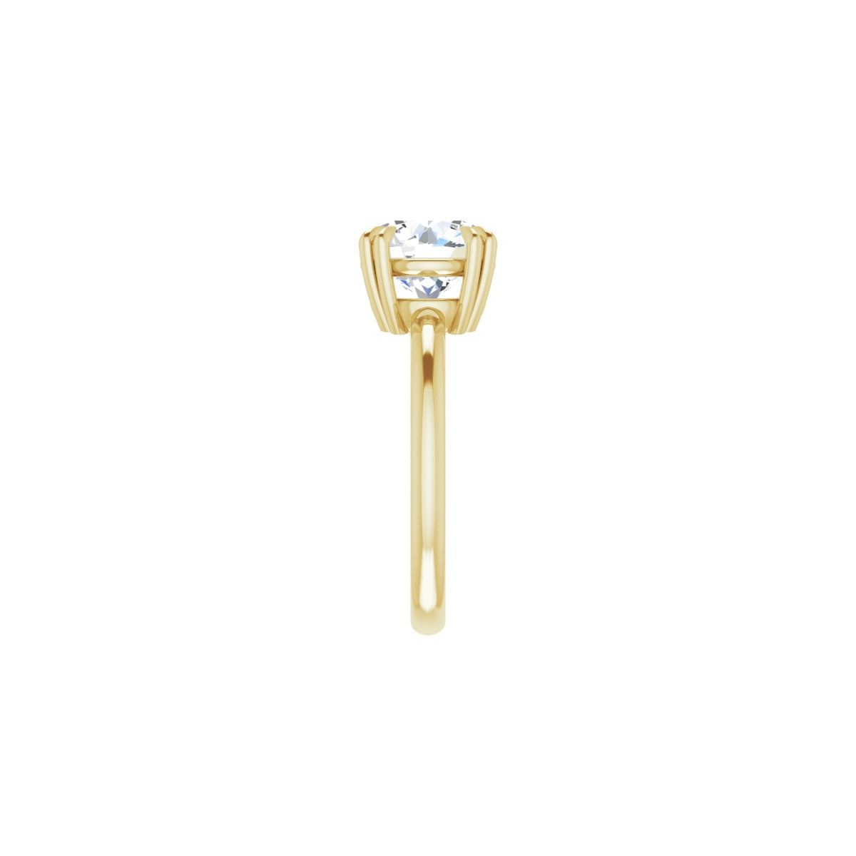 Round Double Claw-Prong Solitaire Engagement Ring Mounting - gallery - Series 123989