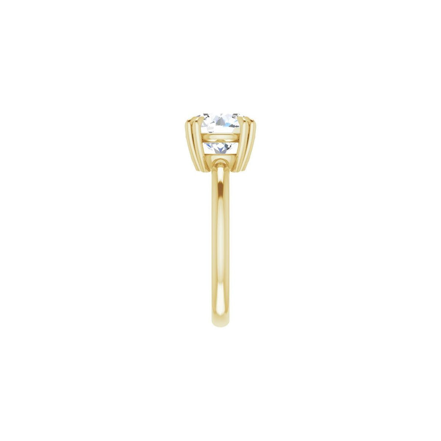 Round Double Claw-Prong Solitaire Engagement Ring Mounting - gallery - Series 123989