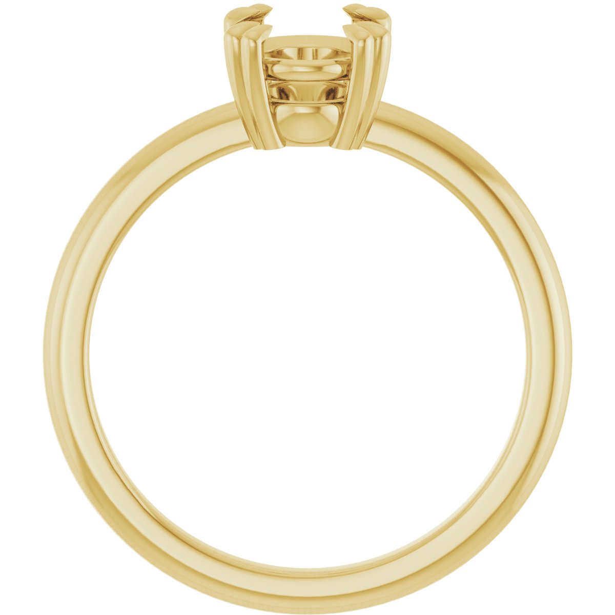 Oval Double Claw-Prong Solitaire Engagement Ring Mounting - gallery - Series 123989