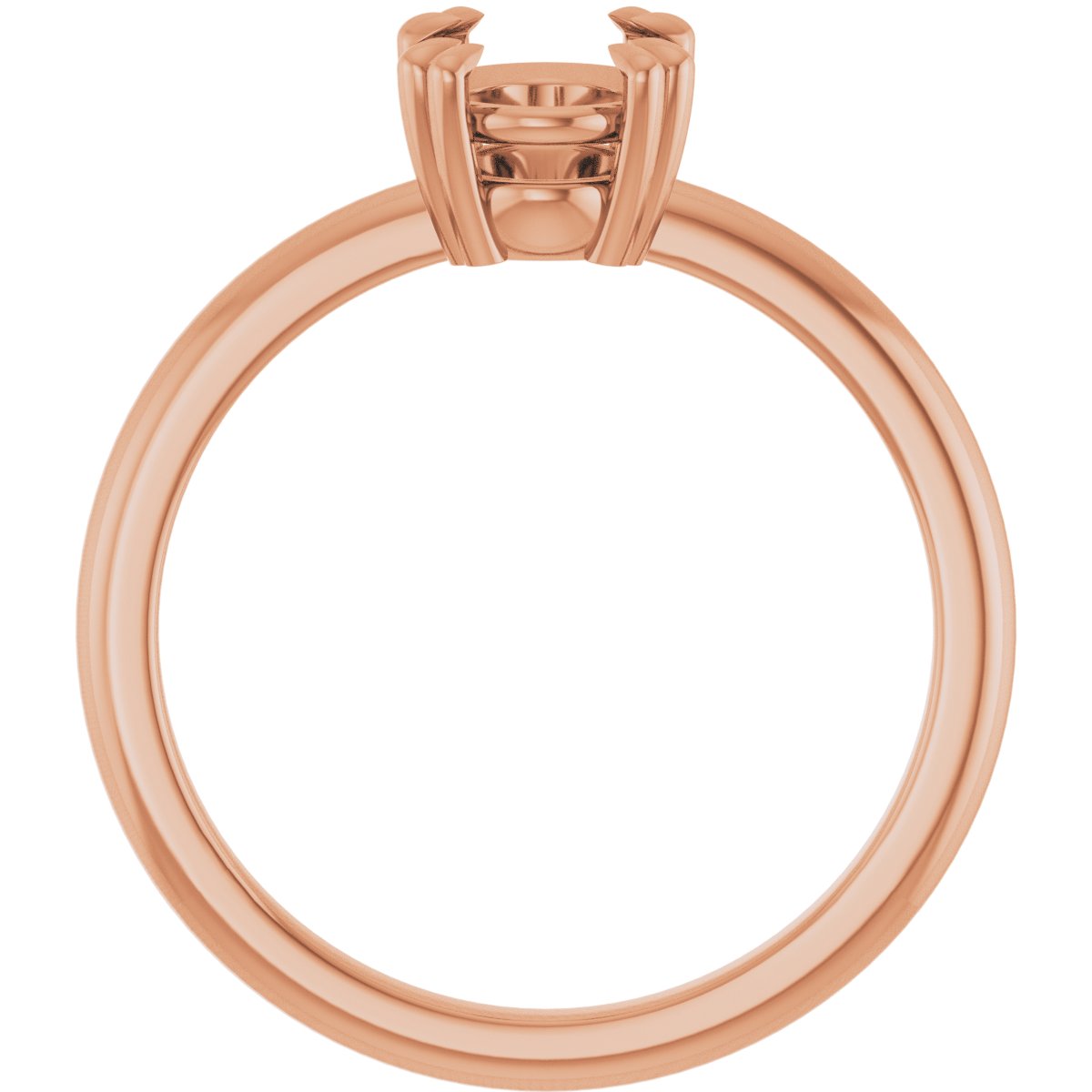 Oval Double Claw-Prong Solitaire Engagement Ring Mounting - gallery - Series 123989
