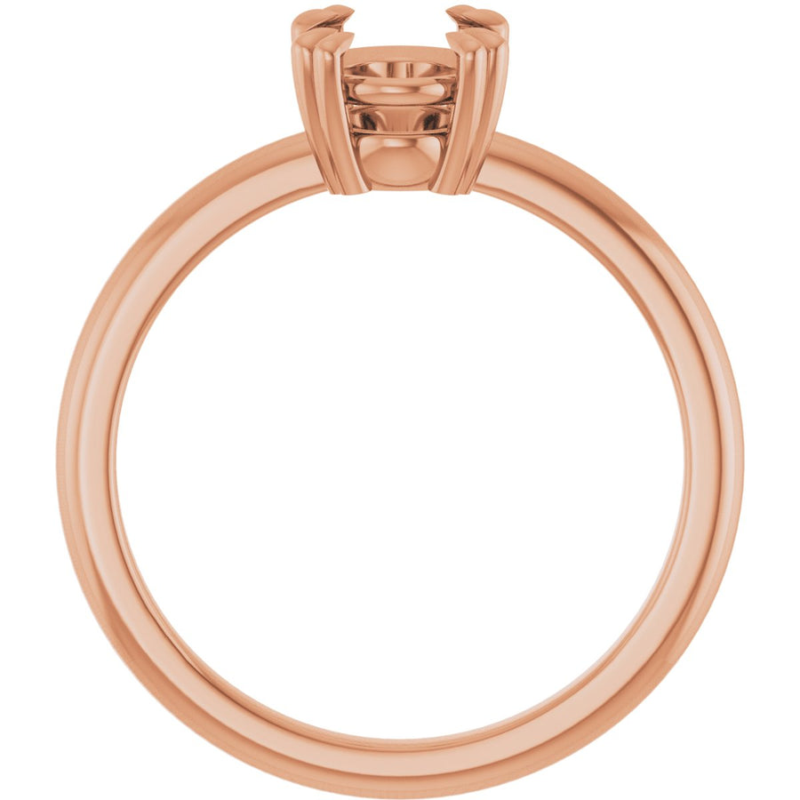 Oval Double Claw-Prong Solitaire Engagement Ring Mounting - gallery - Series 123989