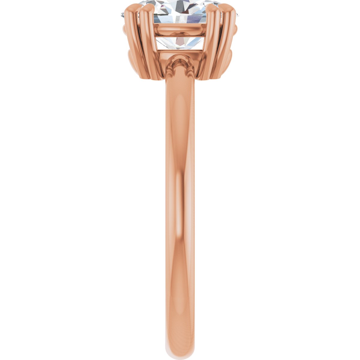 Oval Double Claw-Prong Solitaire Engagement Ring Mounting - gallery - Series 123989