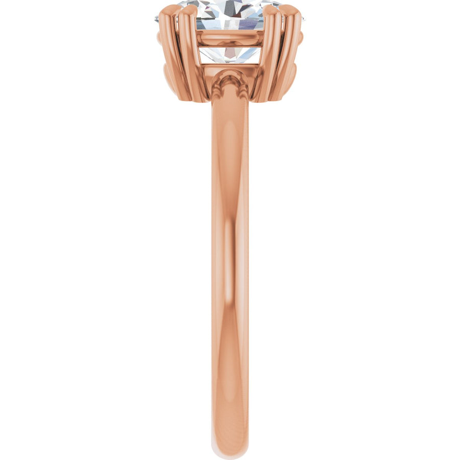 Oval Double Claw-Prong Solitaire Engagement Ring Mounting - gallery - Series 123989