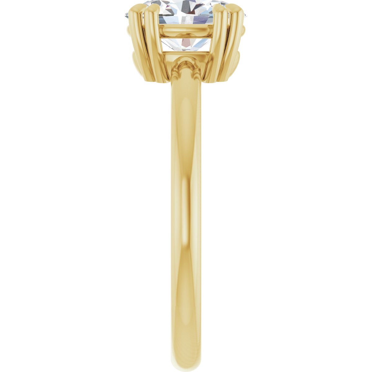 Oval Double Claw-Prong Solitaire Engagement Ring Mounting - gallery - Series 123989