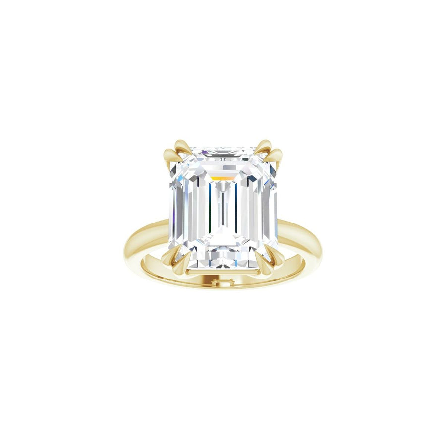 Emerald Double Claw-Prong Solitaire Engagement Ring Mounting - gallery - Series 123989