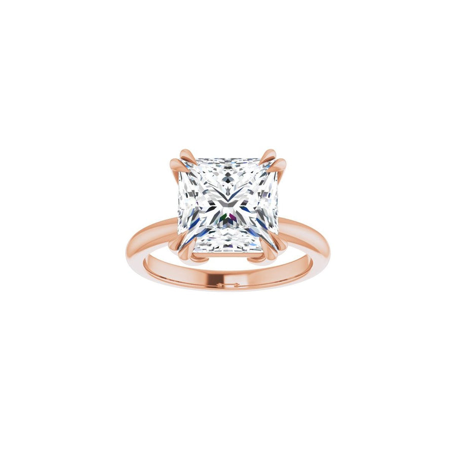 Square Double Claw-Prong Solitaire Engagement Ring Mounting - gallery - Series 123989