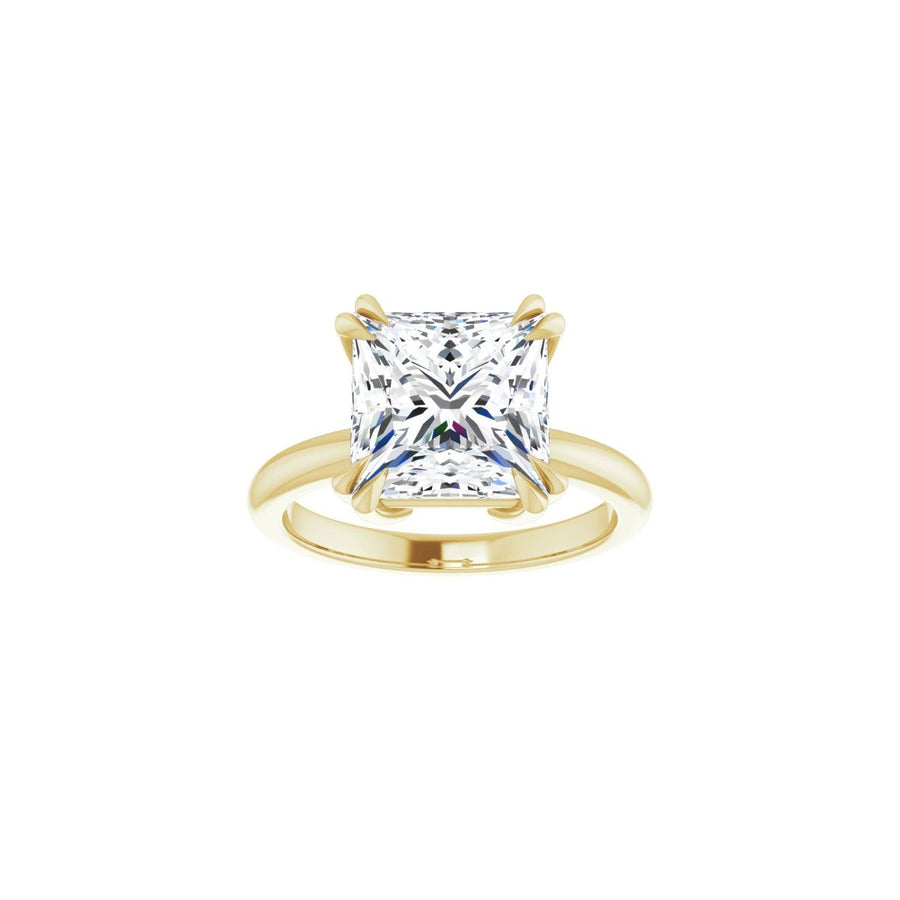 Square Double Claw-Prong Solitaire Engagement Ring Mounting - gallery - Series 123989
