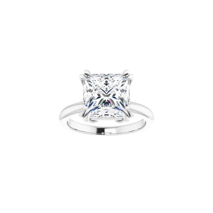 Square Double Claw-Prong Solitaire Engagement Ring Mounting - gallery - Series 123989