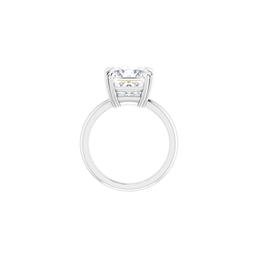 Square Double Claw-Prong Solitaire Engagement Ring Mounting - gallery - Series 123989