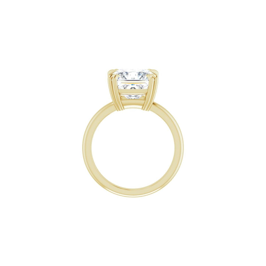 Square Double Claw-Prong Solitaire Engagement Ring Mounting - gallery - Series 123989