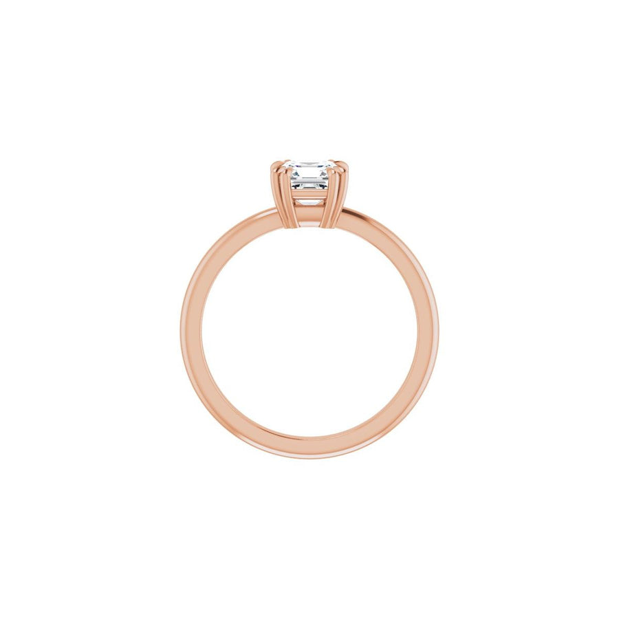 Asscher Double Claw-Prong Solitaire Engagement Ring Mounting - gallery - Series 123989