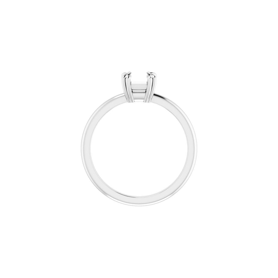 Asscher Double Claw-Prong Solitaire Engagement Ring Mounting - gallery - Series 123989