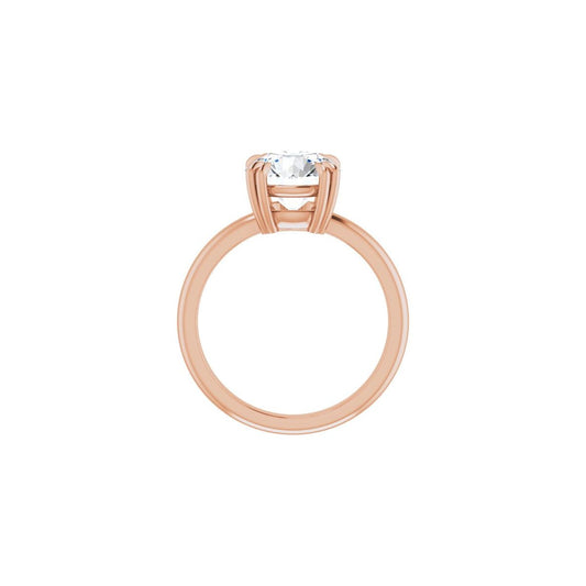 Round Double Claw-Prong Solitaire Engagement Ring Mounting - gallery - Series 123989