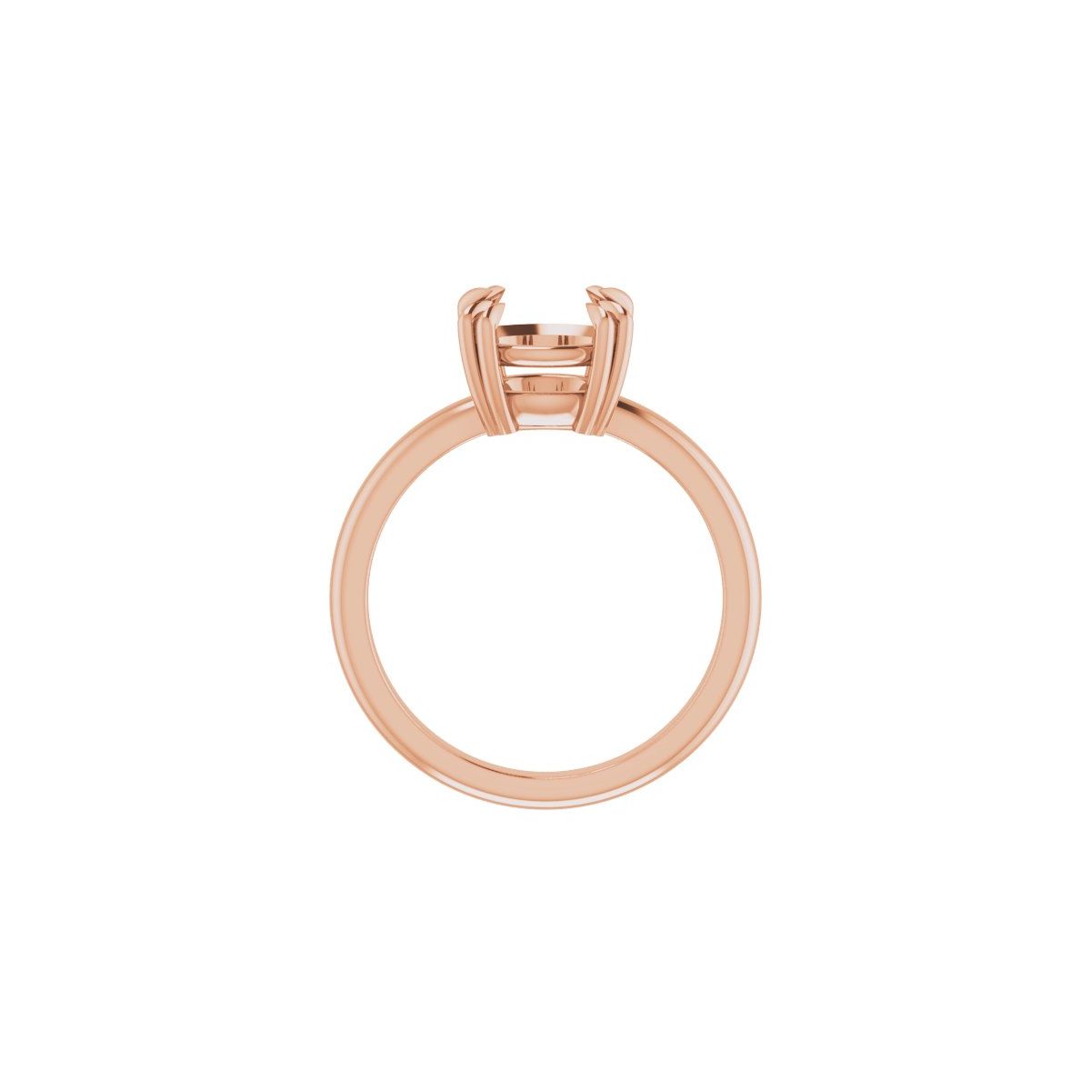 Round Double Claw-Prong Solitaire Engagement Ring Mounting - gallery - Series 123989