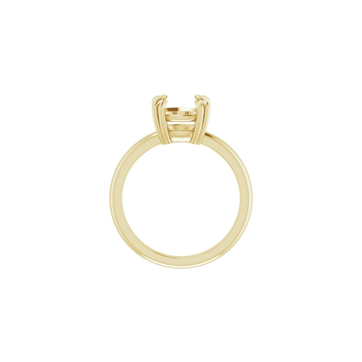 Round Double Claw-Prong Solitaire Engagement Ring Mounting - gallery - Series 123989