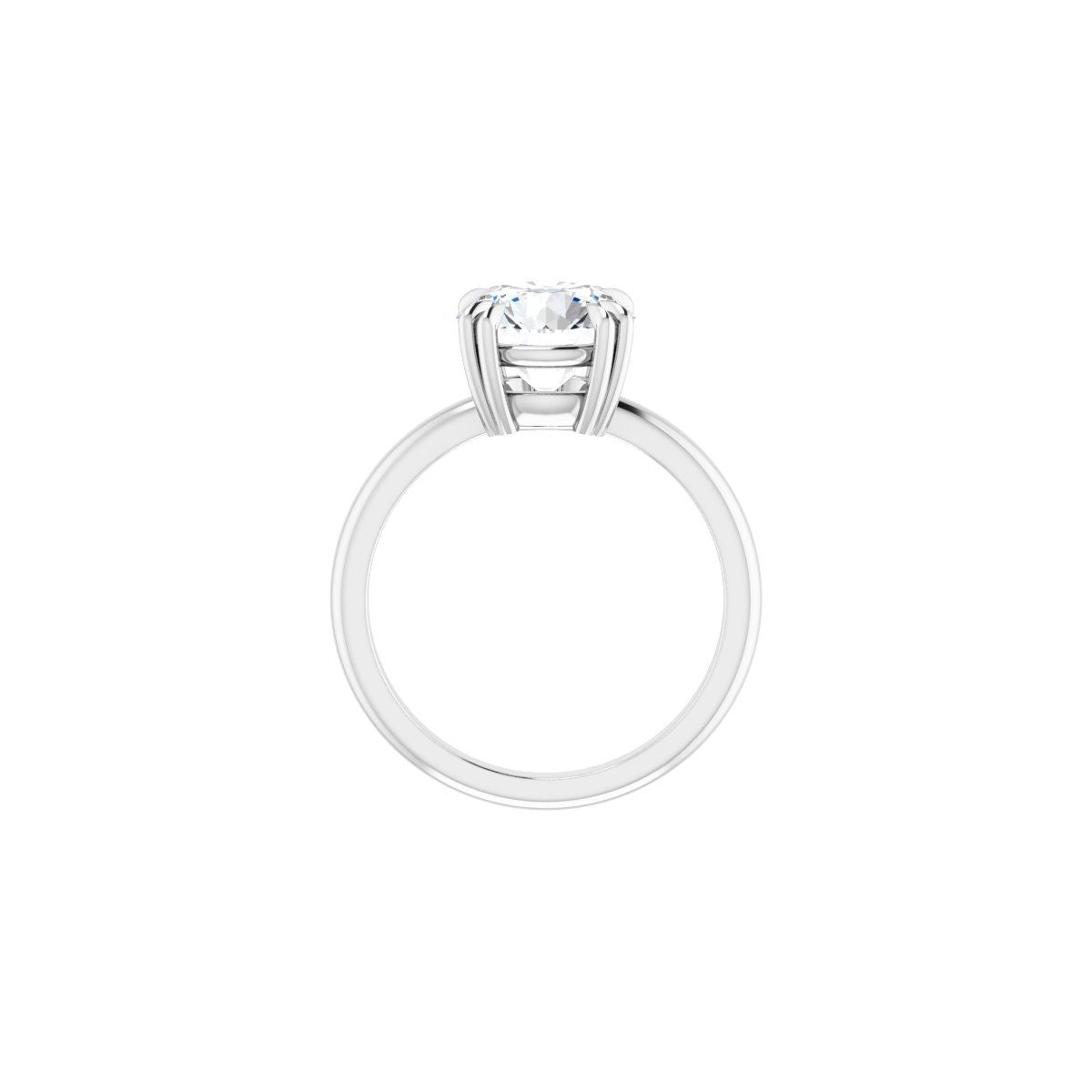 Round Double Claw-Prong Solitaire Engagement Ring Mounting - gallery - Series 123989