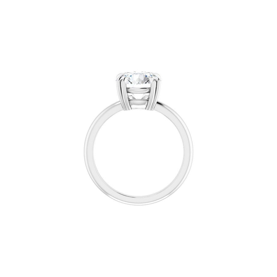Round Double Claw-Prong Solitaire Engagement Ring Mounting - gallery - Series 123989