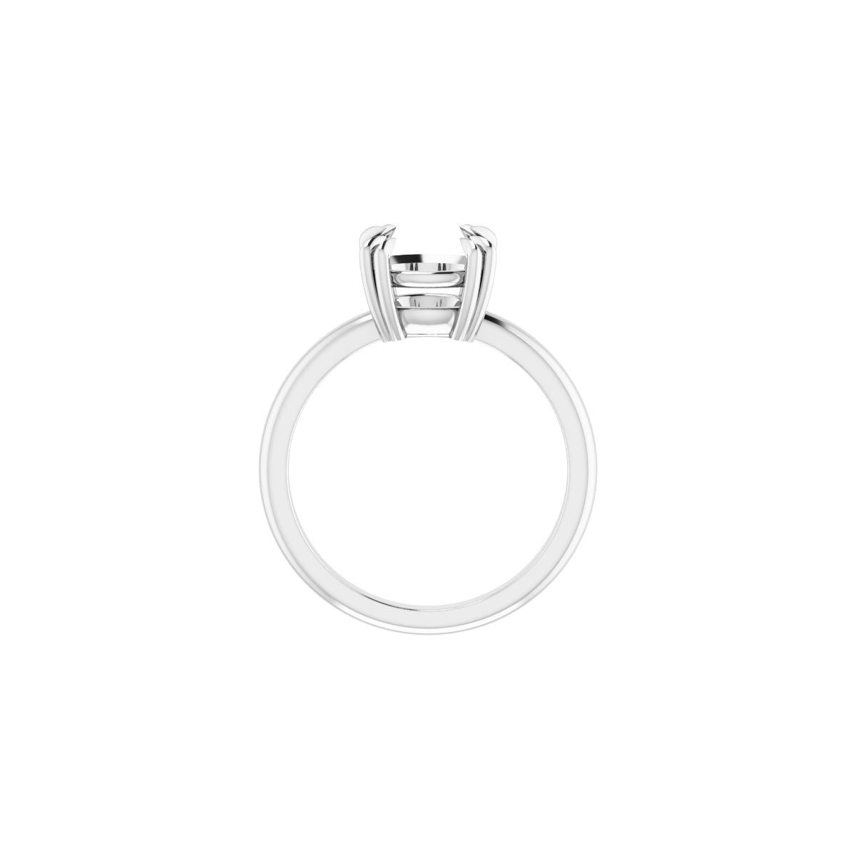 Round Double Claw-Prong Solitaire Engagement Ring Mounting - gallery - Series 123989