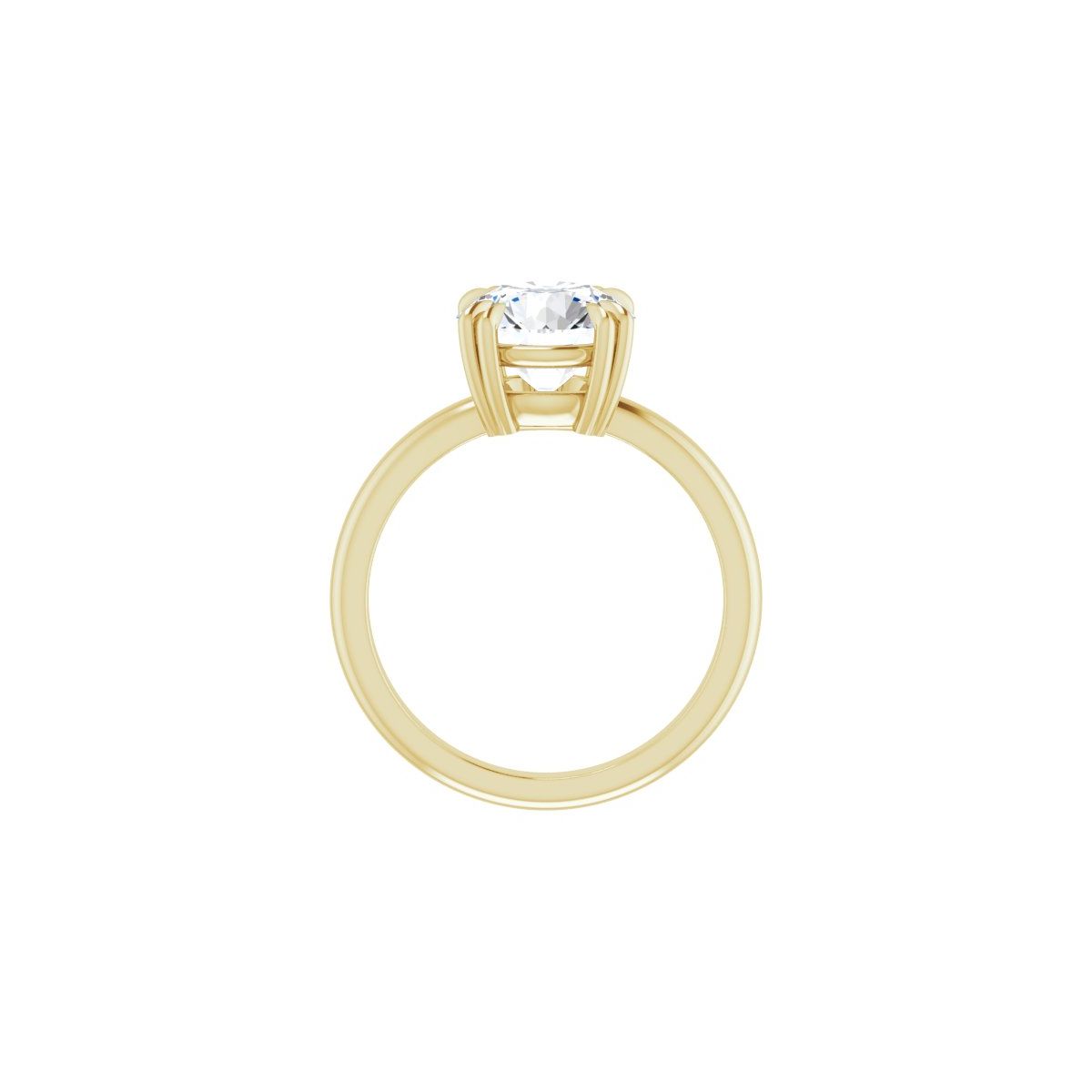 Round Double Claw-Prong Solitaire Engagement Ring Mounting - gallery - Series 123989