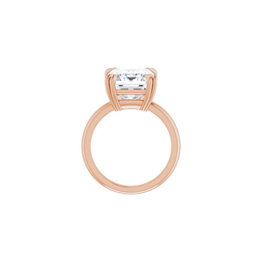 Emerald Double Claw-Prong Solitaire Engagement Ring Mounting - gallery - Series 123989