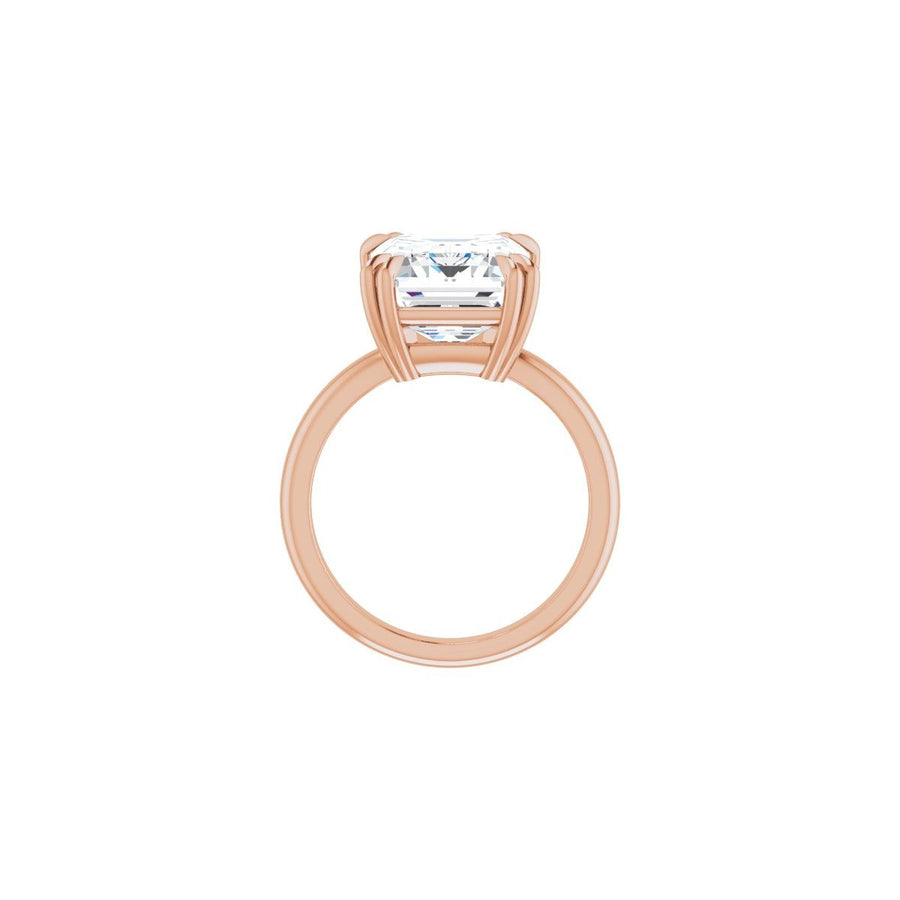 Emerald Double Claw-Prong Solitaire Engagement Ring Mounting - gallery - Series 123989