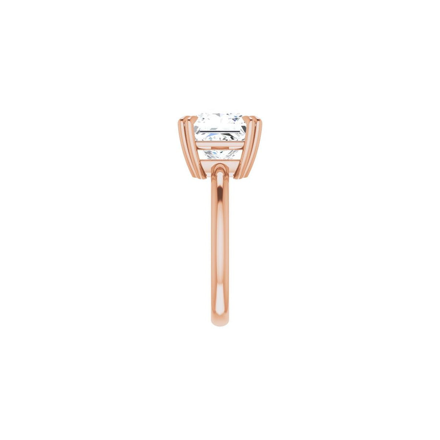 Square Double Claw-Prong Solitaire Engagement Ring Mounting - gallery - Series 123989
