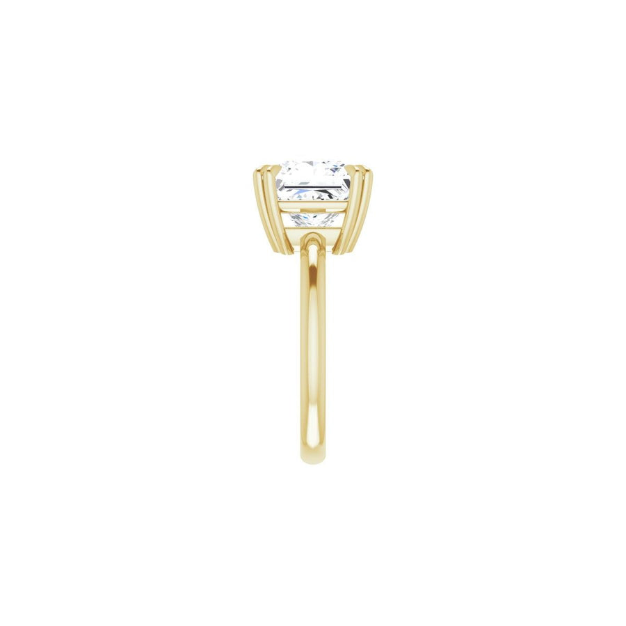 Square Double Claw-Prong Solitaire Engagement Ring Mounting - gallery - Series 123989