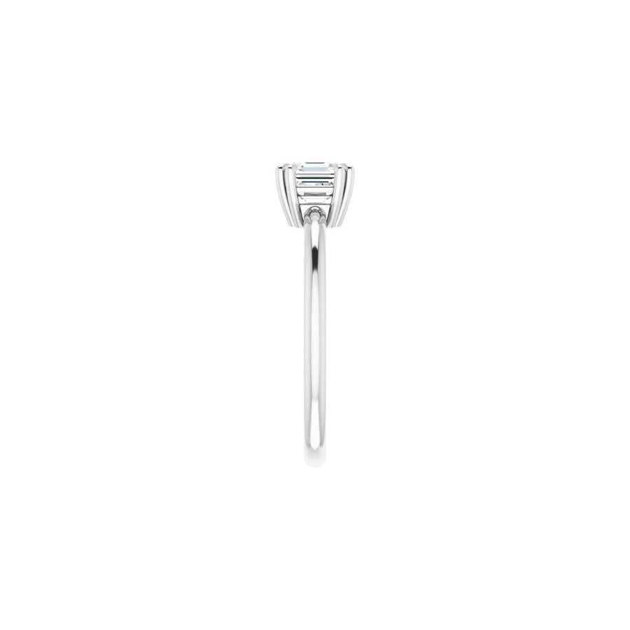 Asscher Double Claw-Prong Solitaire Engagement Ring Mounting - gallery - Series 123989