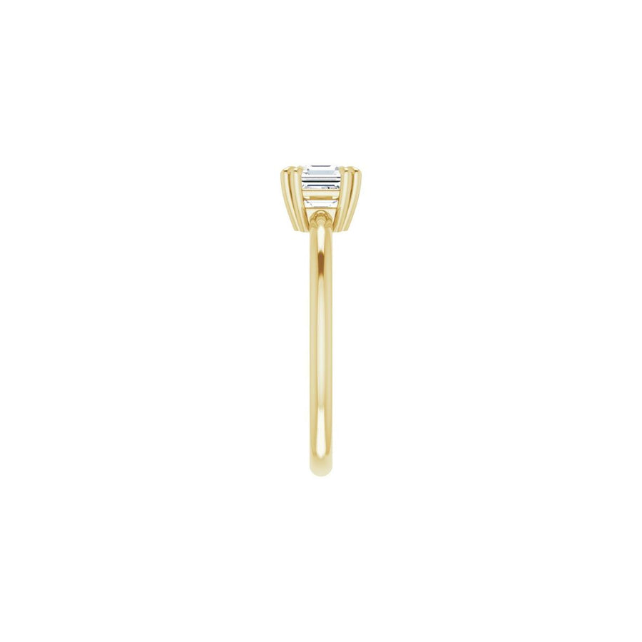 Asscher Double Claw-Prong Solitaire Engagement Ring Mounting - gallery - Series 123989
