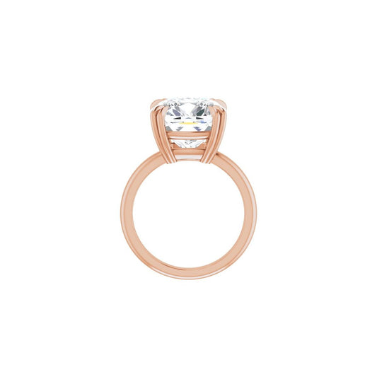 Cushion Double Claw-Prong Solitaire Engagement Ring Mounting - gallery - Series 123989