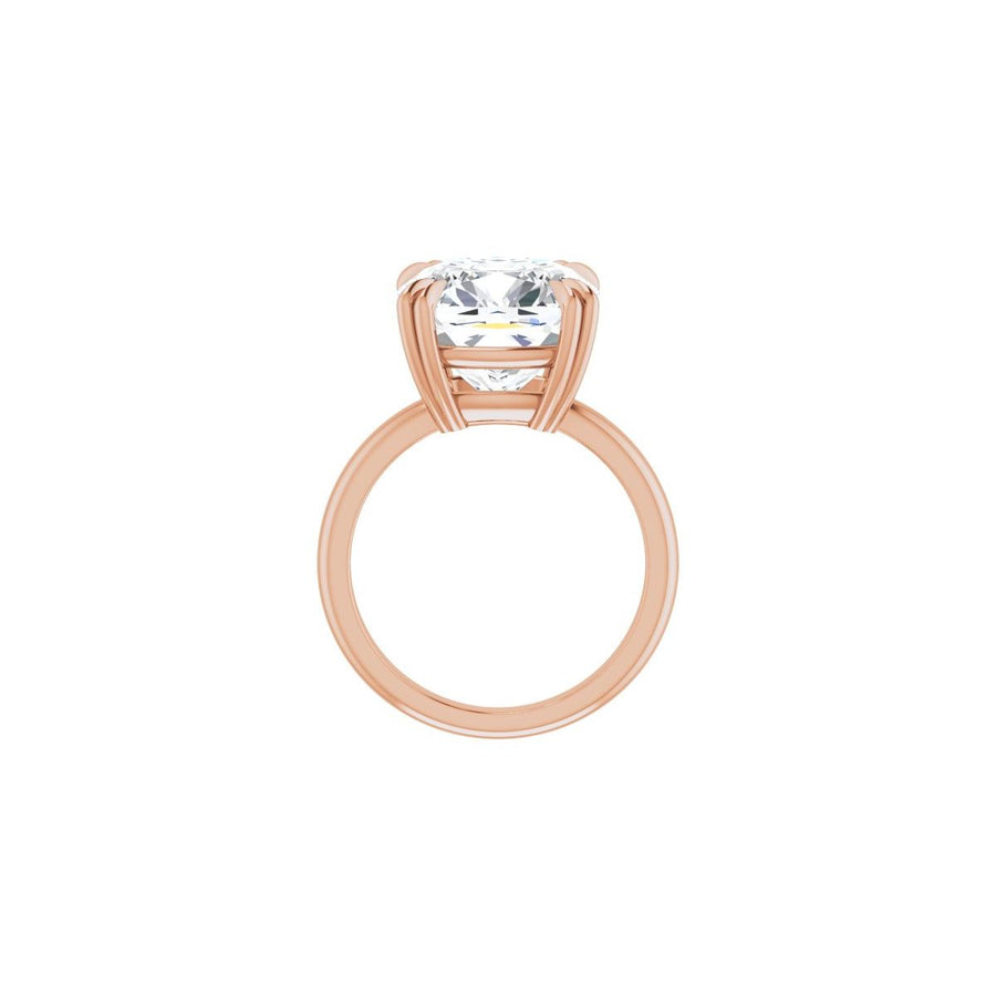 Cushion Double Claw-Prong Solitaire Engagement Ring Mounting - gallery - Series 123989