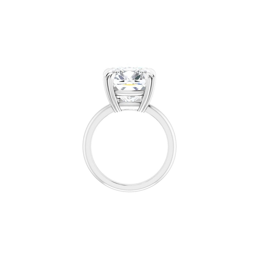 Cushion Double Claw-Prong Solitaire Engagement Ring Mounting - gallery - Series 123989