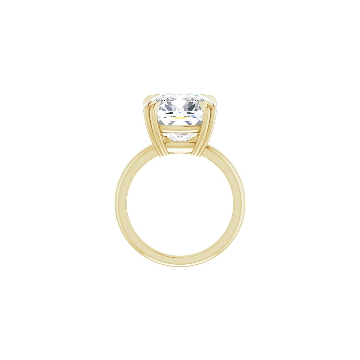 Cushion Double Claw-Prong Solitaire Engagement Ring Mounting - gallery - Series 123989
