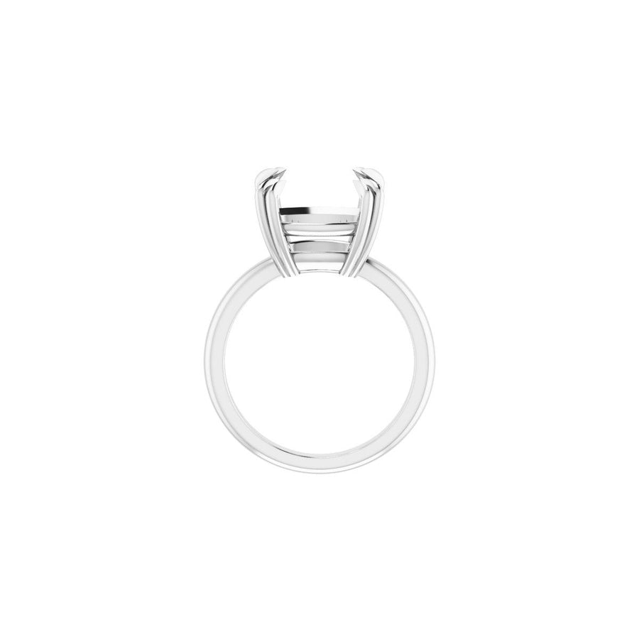 Cushion Double Claw-Prong Solitaire Engagement Ring Mounting - gallery - Series 123989