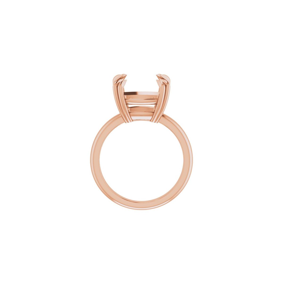 Cushion Double Claw-Prong Solitaire Engagement Ring Mounting - gallery - Series 123989