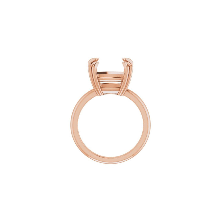 Cushion Double Claw-Prong Solitaire Engagement Ring Mounting - gallery - Series 123989
