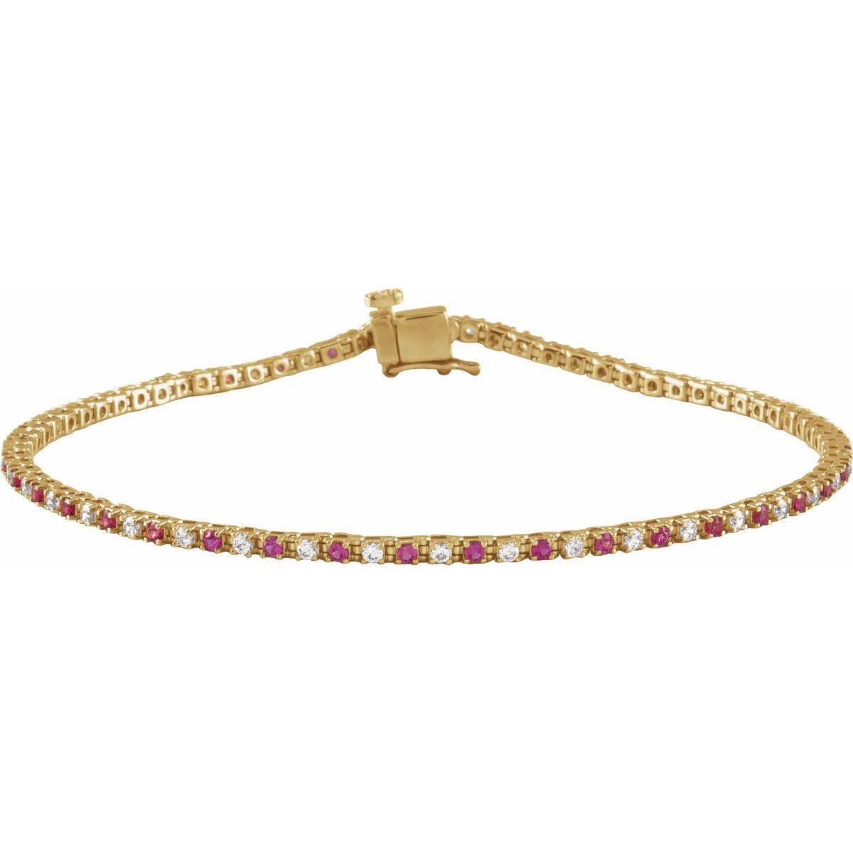 Line Bracelet - 14K Yellow Gold - Series BRC899