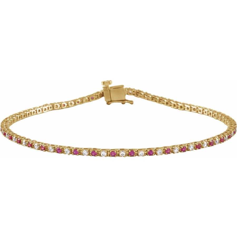 Line Bracelet - 14K Yellow Gold - Series BRC899