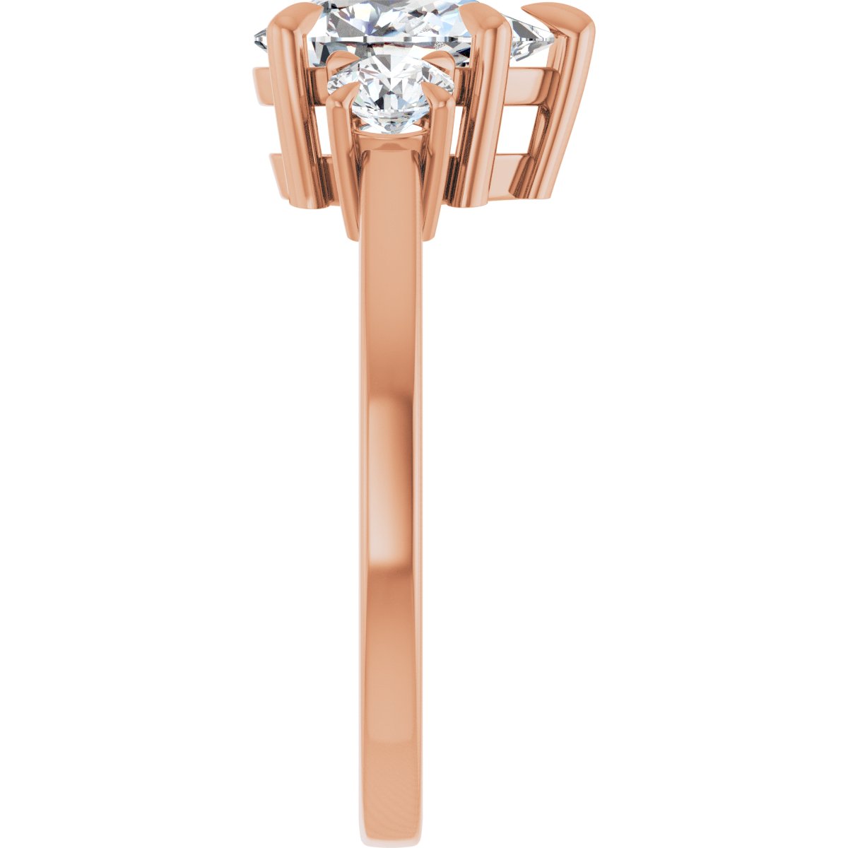 Pear Three-Stone Engagement Ring Semi-Mount - gallery - Series 126029
