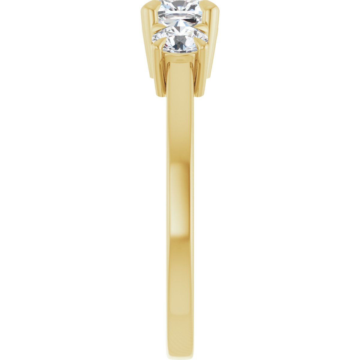 Cushion Three-Stone Engagement Ring Semi-Mount - gallery - Series 126029